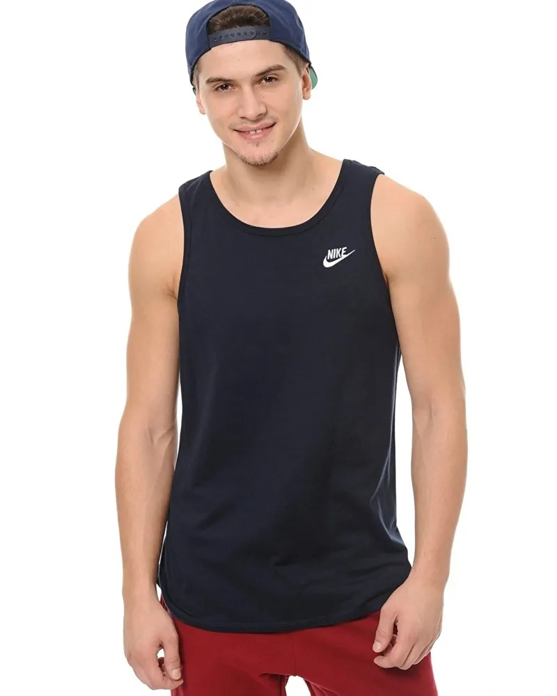 Nike Herren Athletic Gym Casual Vest Tank Top in Marine Marineblau