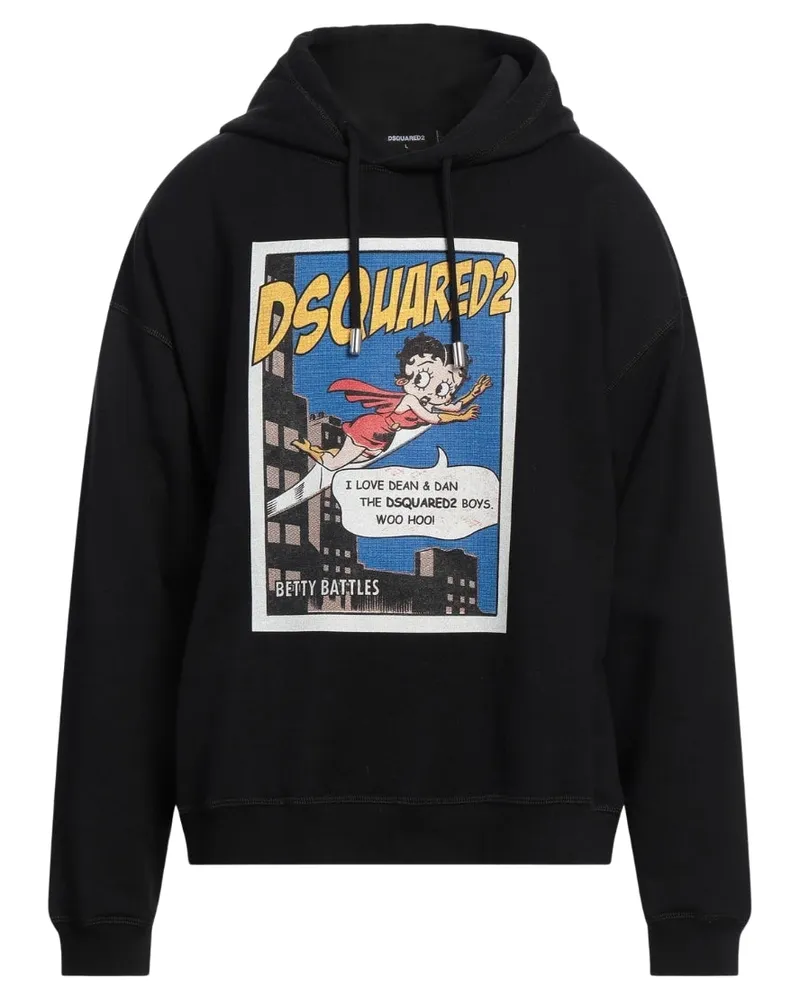 Dsquared2 Betty Boop Schwarzer Hoodie Schwarz