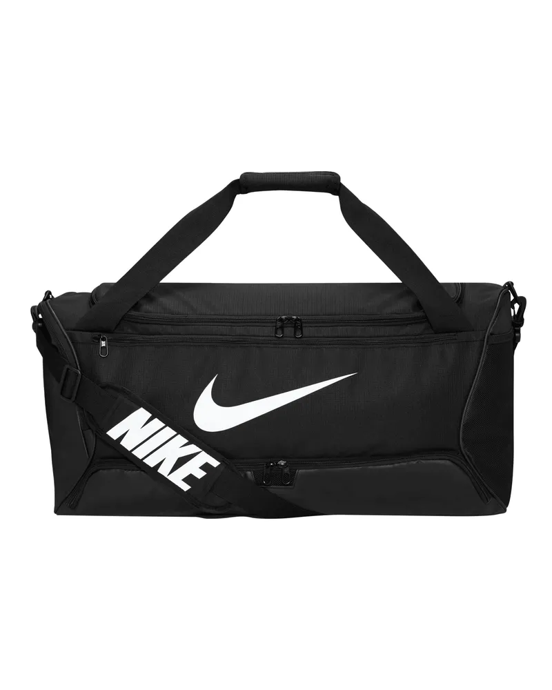 Nike Brasilia Swoosh Training 60L Duffle Bag (Schwarz/Weiß Schwarz