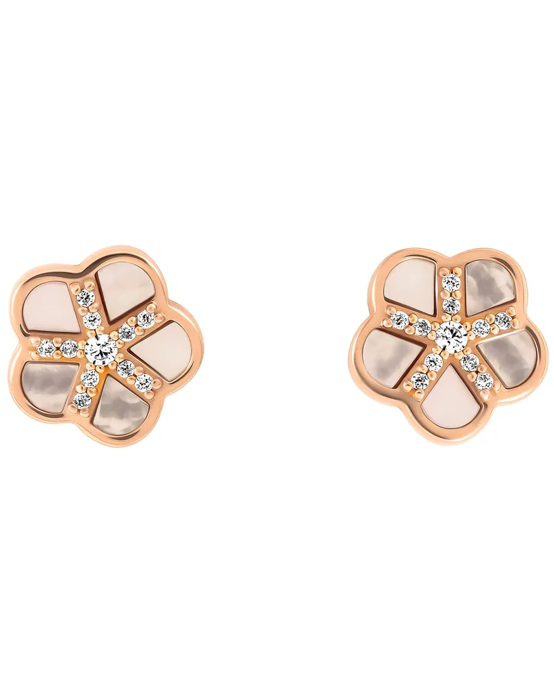 Orphelia Daisy' Damen 925 Sterling Silber Steckerohrringe - Rose ZO-7585/RG Rosé
