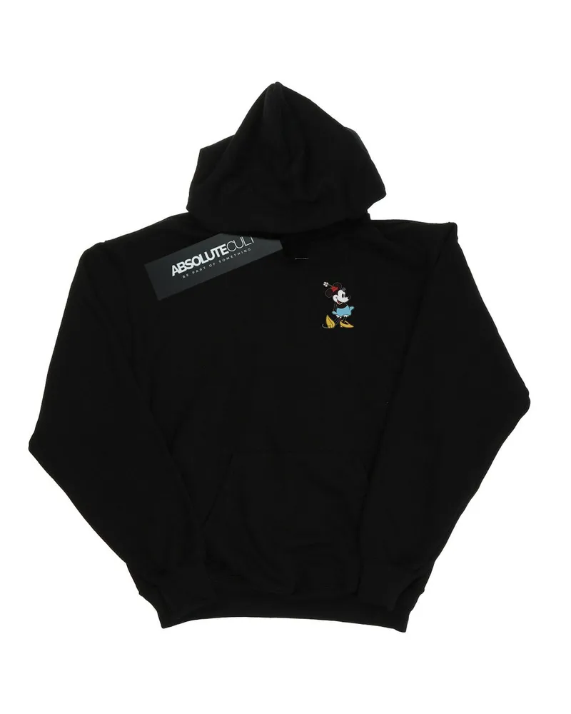 Disney Minnie Mouse Kick Chest" Kapuzenpullover für Damen (Schwarz Schwarz