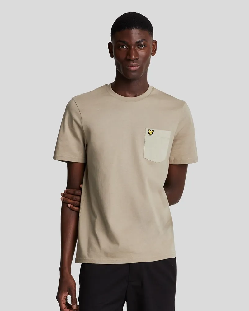 Lyle & Scott T-Shirt mit farblich abgestimmter Tasche in Grün Grün