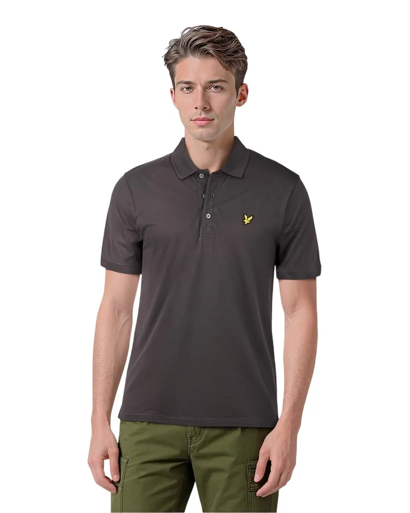 Lyle & Scott Poloshirt für Herren, kurzärmlig (Metallisches Blaugrau Grau