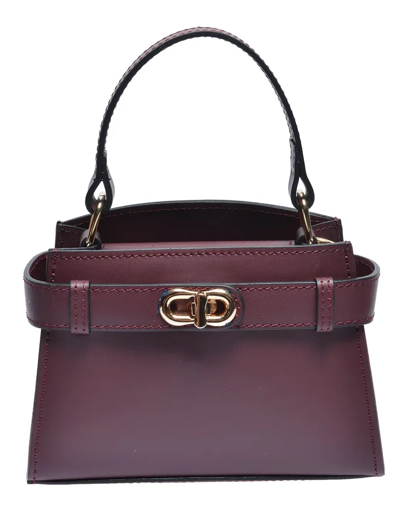 Anna Luchini Weinfarbe Rindsledertasche Weinrot