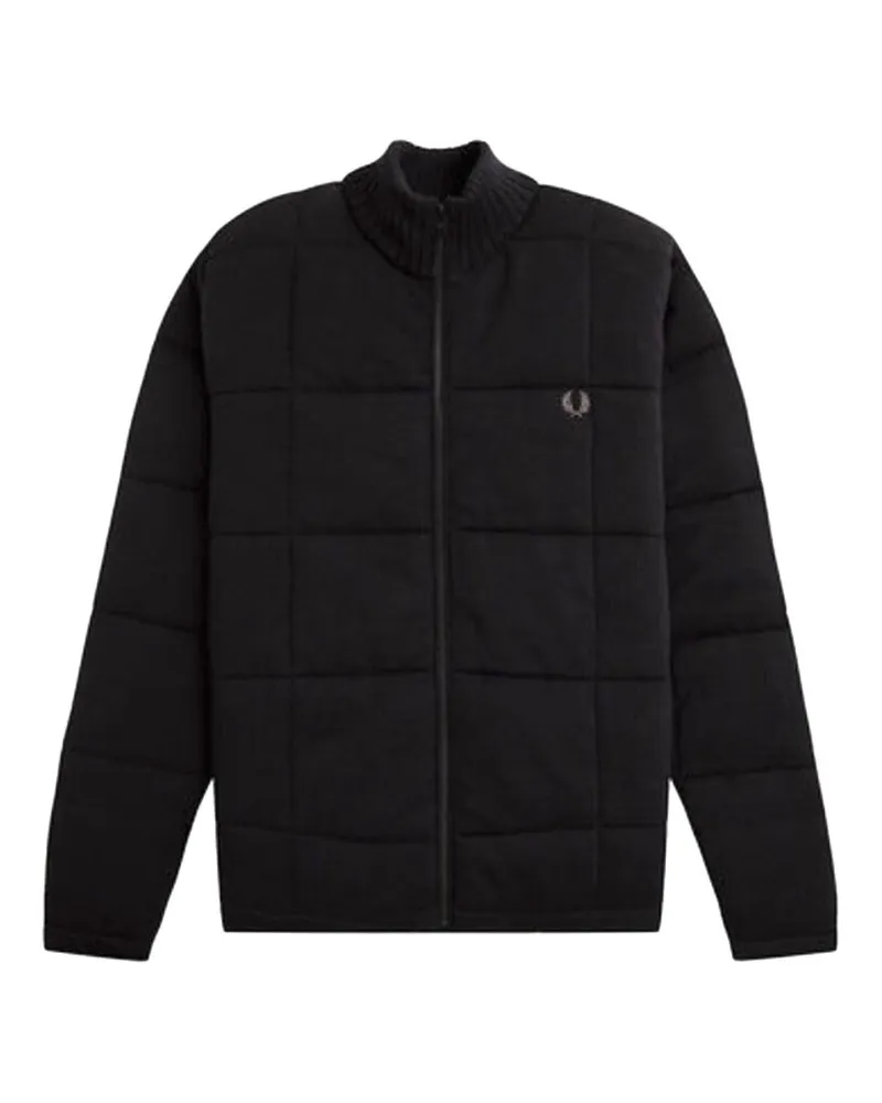 Fred Perry Steppstrickjacke - Schwarz Schwarz