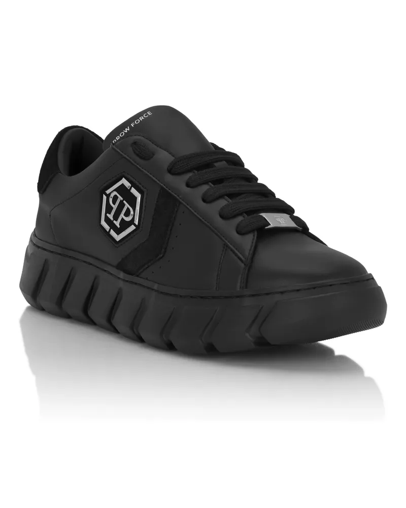 Philipp Plein Lo-Top Turnschuhe Hexagon Schwarz