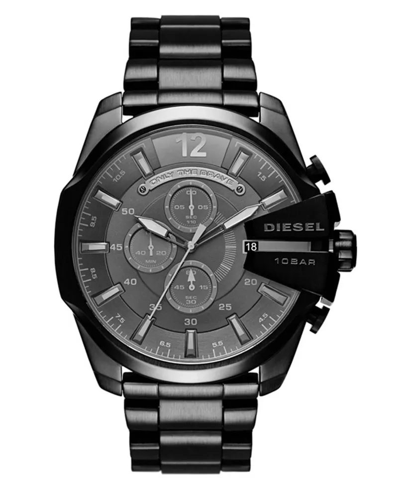 Diesel Herren Mega Chief Chronograph Uhr DZ4355 Schwarz