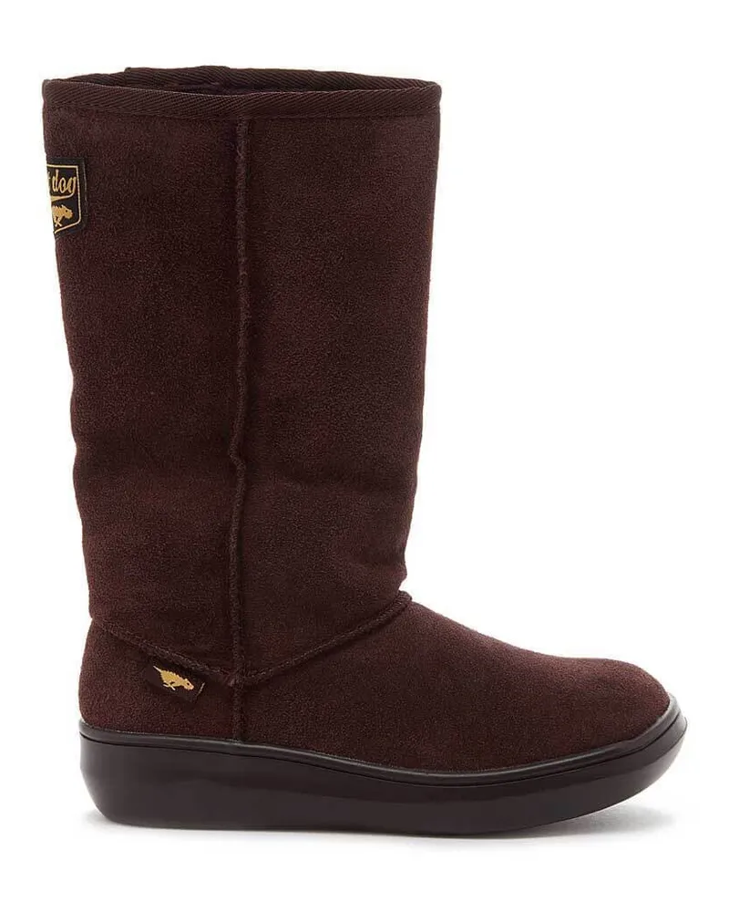 Rocket Dog Damen Lange Stiefel "Sugardaddy", Leder (Schokoladenbraun Schokoladenbraun