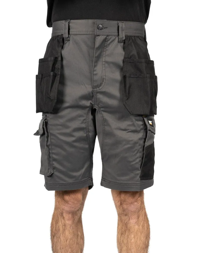 Caterpillar Footwear Essential Stretch Holster Polyester Herren Graue Arbeitsshorts Grau