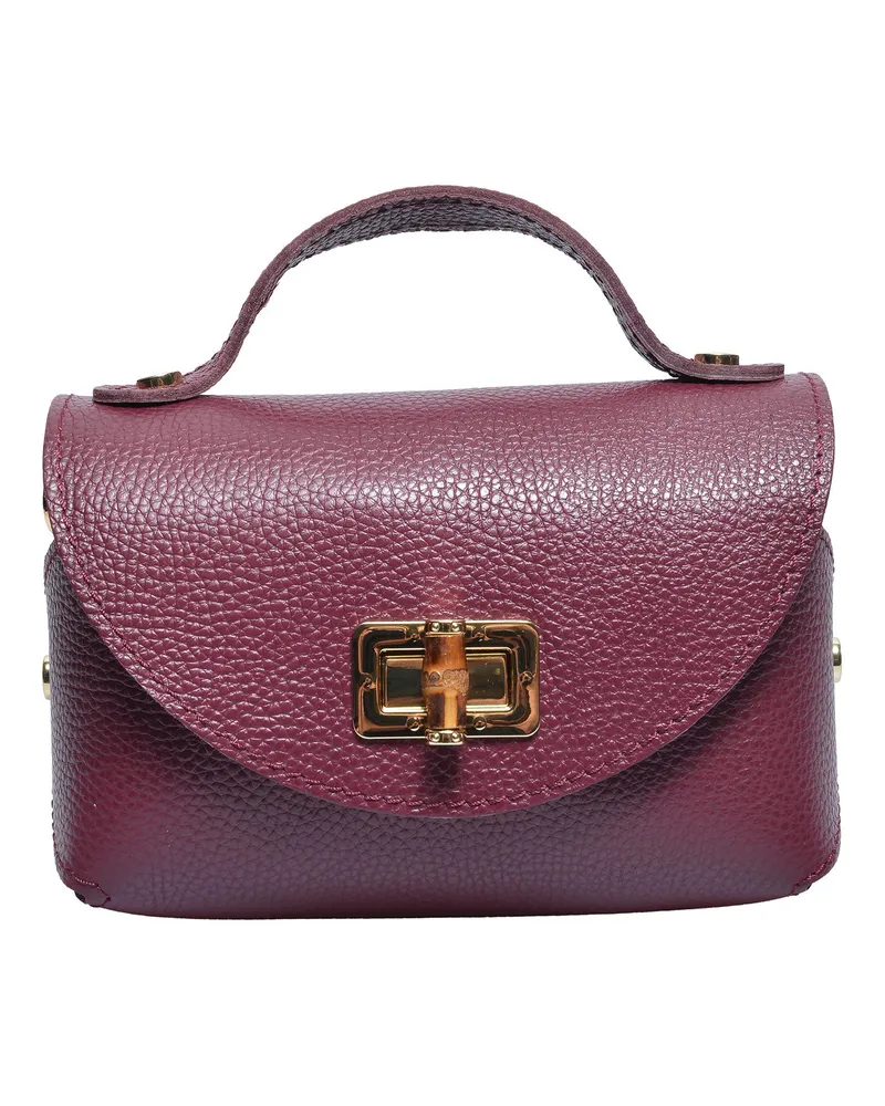 Anna Luchini Weinfarbe Rindsledertasche Weinrot