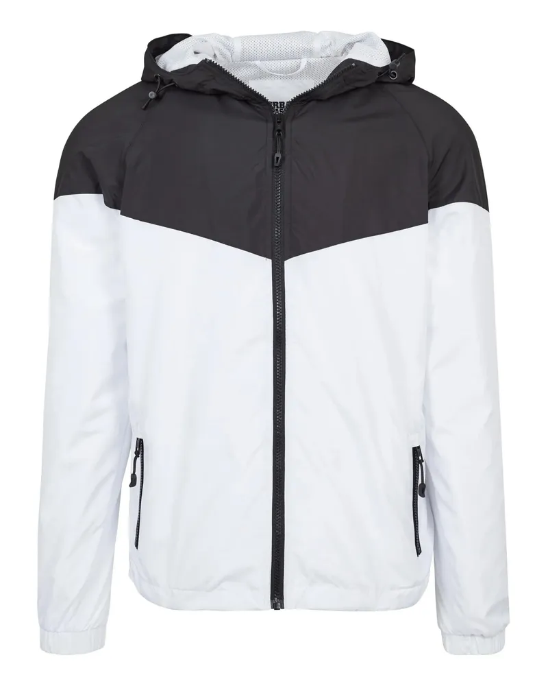 Urban Classics Tech Windrunner" Windjacke für Herren (Schwarz/Weiß Schwarz