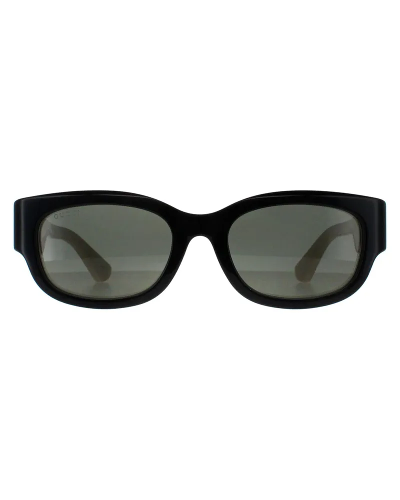 Gucci Square Womens Schwarz mit Elfenbein Grau GG1667SK Schwarz