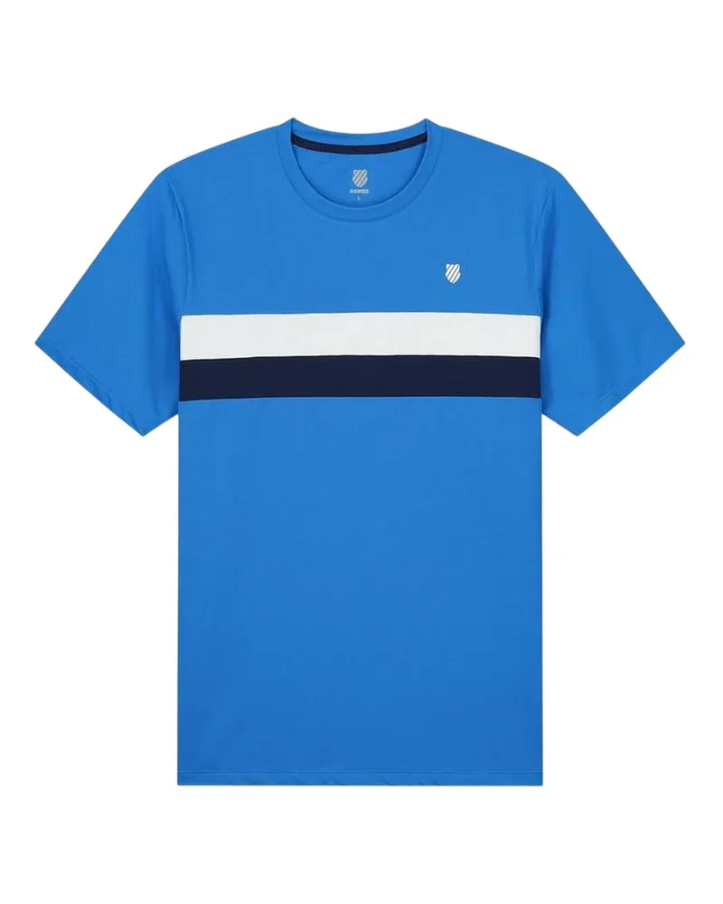 K-Swiss T-Shirt für Herren, Rundhalsausschnitt, Regulär (Graublau Blau