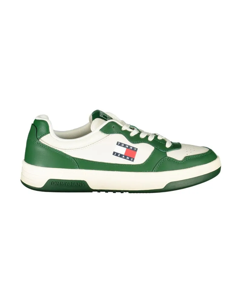 Tommy Hilfiger Weiße Leder Herren Sneaker Weiß