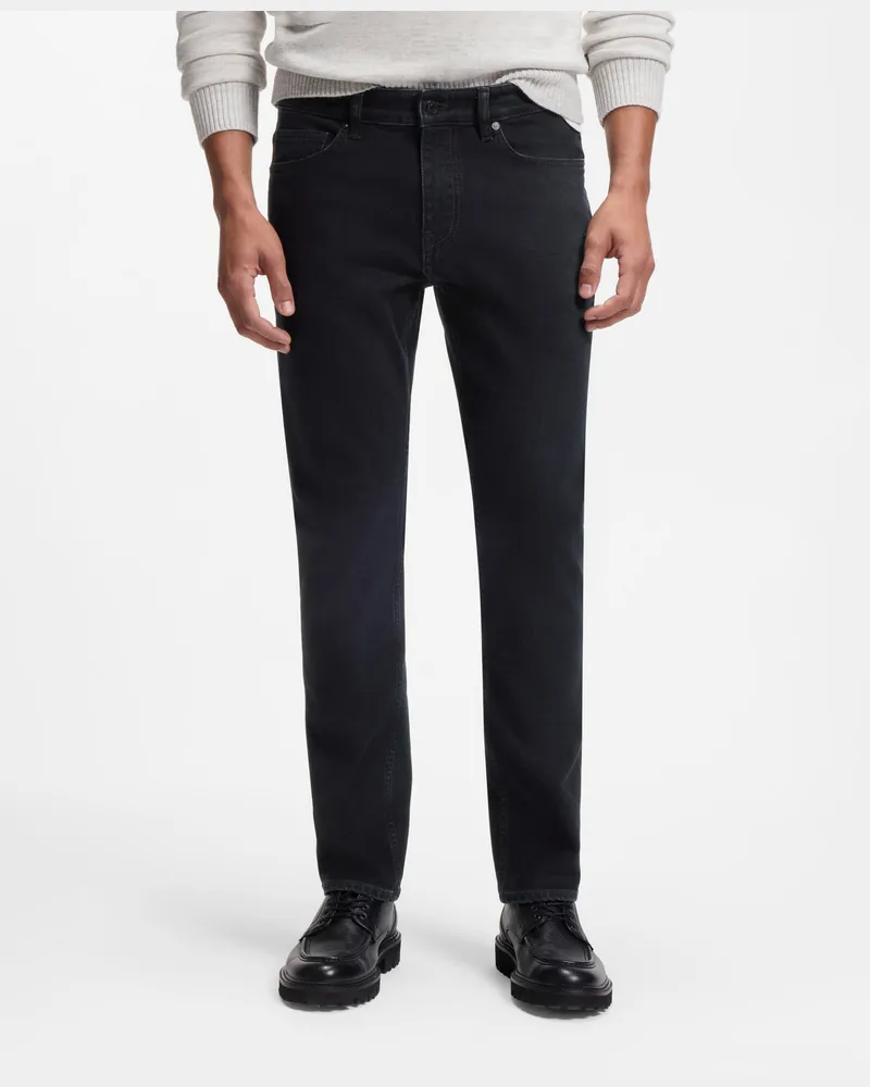 HUGO BOSS Logo-Detail-Hose in Anthrazit Anthrazit