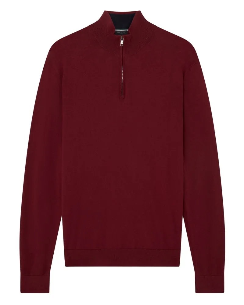 Ted Baker Artiss Core Maroon Half Zip Bordeaux