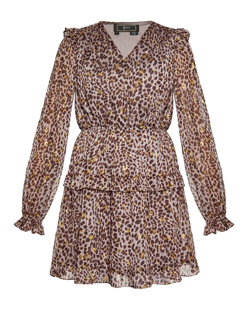 FAINA Kleid Damen Hellgrau Mehrfarbig Mehrfarbig