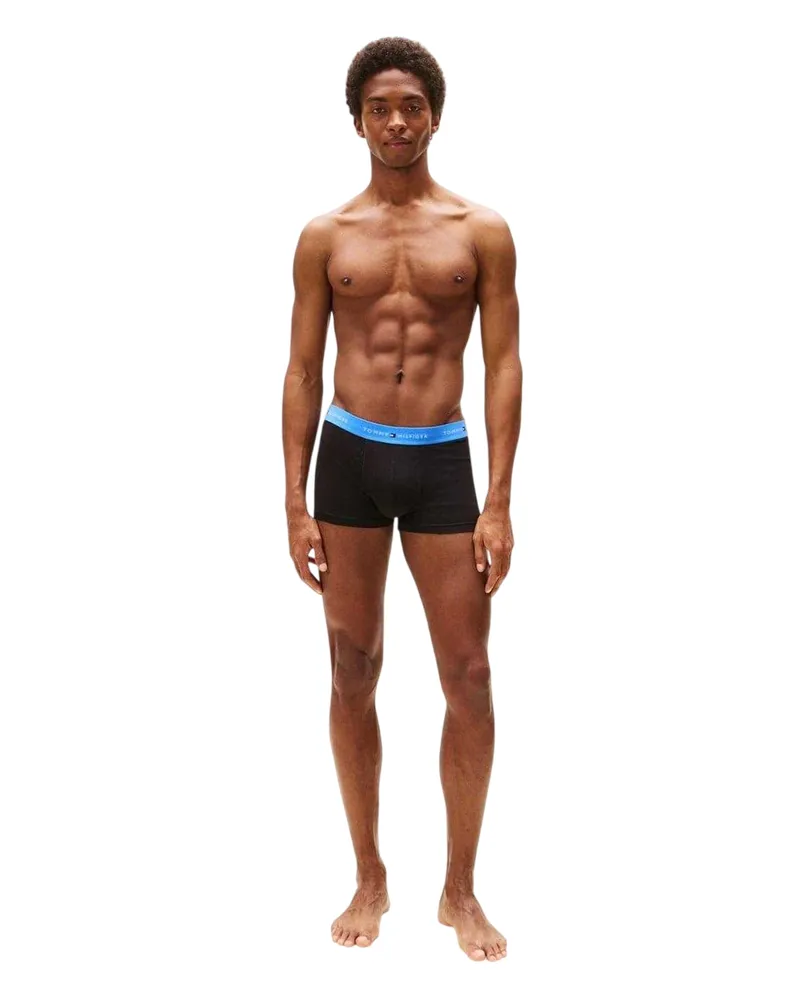 Tommy Hilfiger Boxershorts für Herren, Baumwollmischung, Klassisch (3er-Pack) (Orange/Blau/Grün Orange