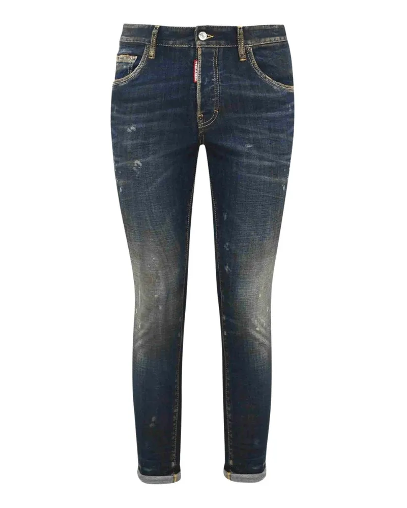Dsquared2 Dunkelblaue Skater-jeans Blau