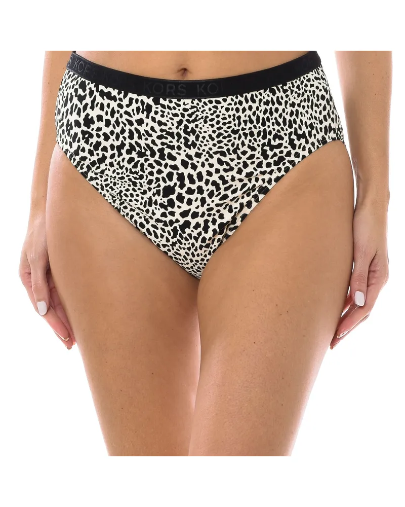 Michael Kors Damen-Bikini-Höschen mit hoher Taille MM3K605 Weiß