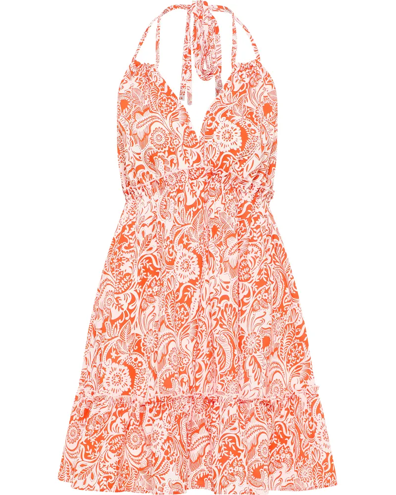 IZIA Sommerkleid Damen rot weiss Weiß