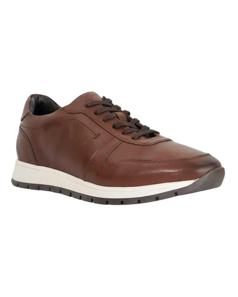 Dune Tris" Sneaker für Herren, Leder (Braun Braun