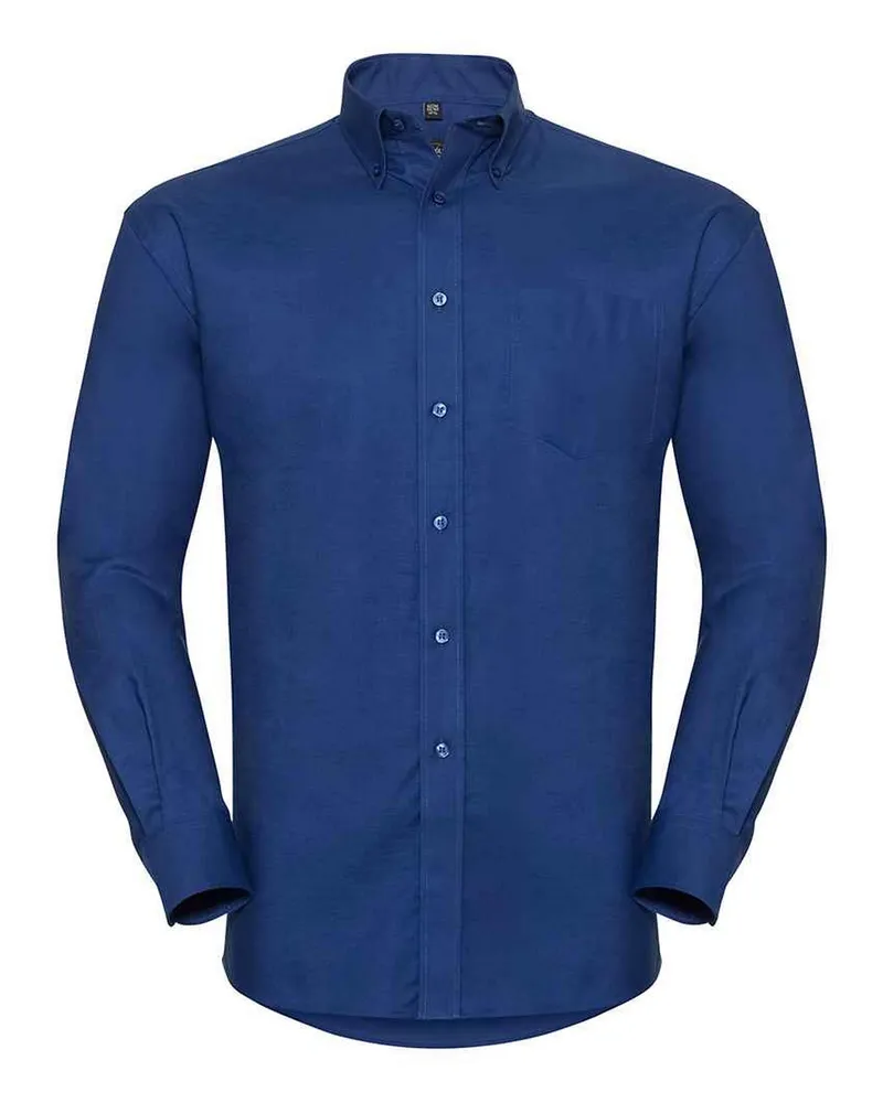 Russell Athletic Russell Collection - "Oxford" Formelles Hemd Pflegeleicht für Herren Langärmlig (Kräftiges Königsblau Marineblau