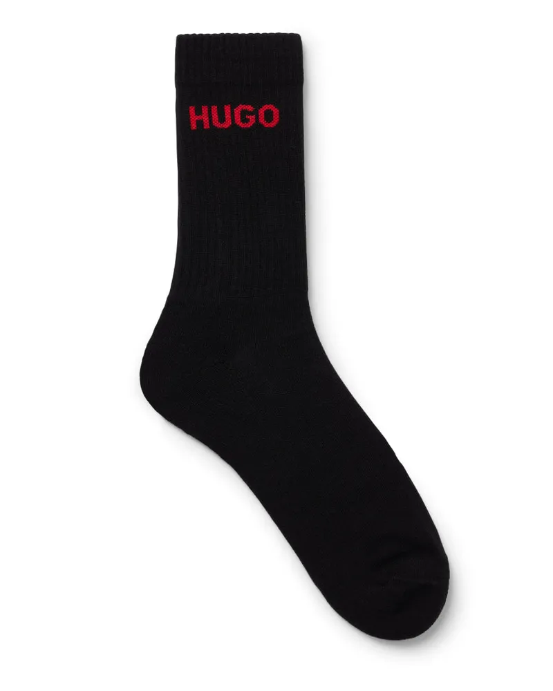 HUGO BOSS 6Er-Pack Baumwollsocken, Schwarz Schwarz