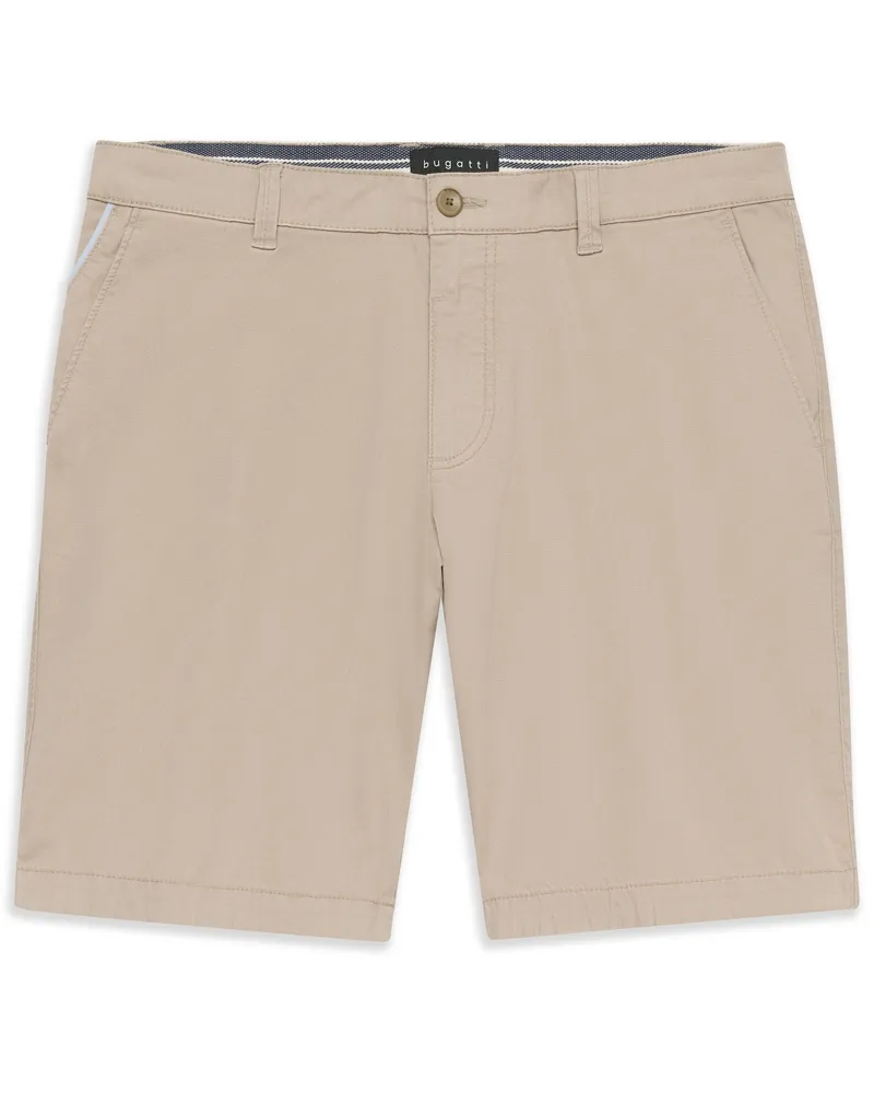 Bugatti Herren Bermuda Regular Fit aus Baumwolle-Elasthan Ecru