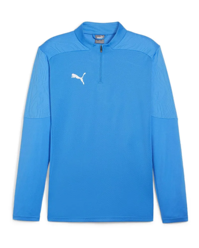 Puma TeamFinal" Fleece-Oberteil für Herren, mit kurzem Reißverschluss, Training (Blau Blau