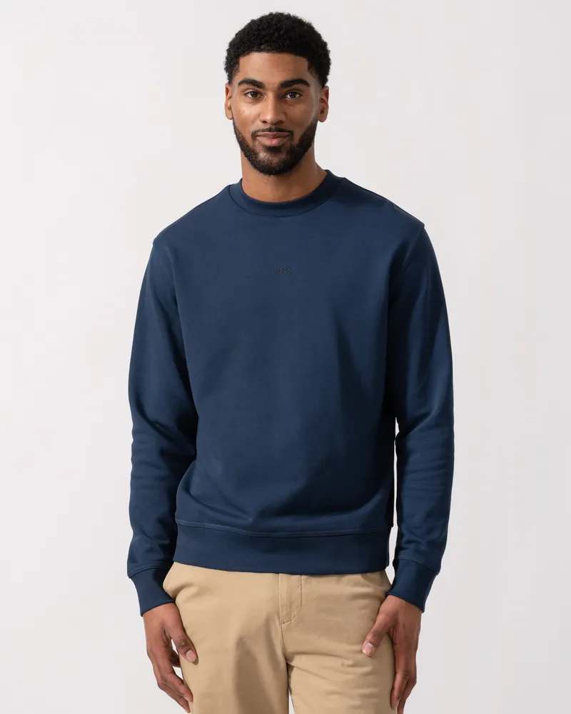 HUGO BOSS WeSmall Crew Sweatshirt in Dunkelblau Dunkelblau