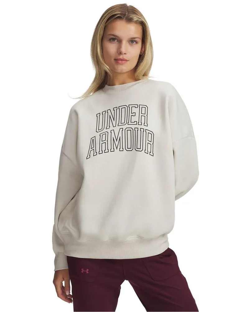 Under Armour Rival" Sweatshirt für Damen, Fleece, leger (Weiß Weiß