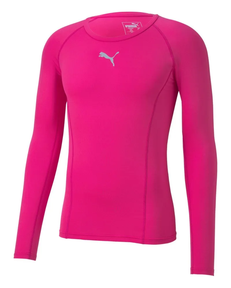 Puma Liga" T-Shirt für Herren, Langärmlig (Fluoreszierendes Pink Rosa