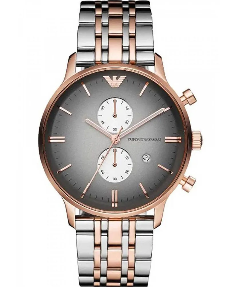 Emporio Armani Herren Chronograph Uhr AR1721 Silber