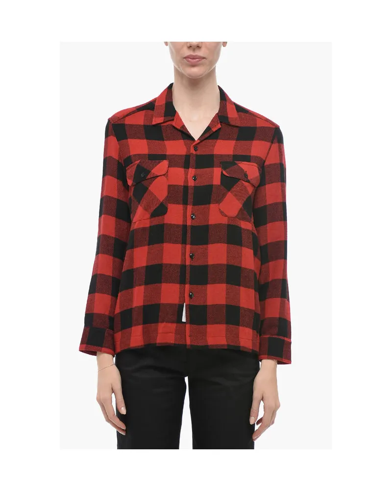 Woolrich Kariertes FLUID CHAMOIS Camicia - Rot Rot