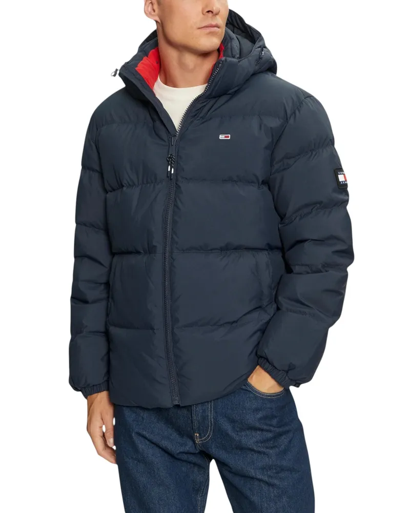 Tommy Hilfiger Essentielle Daunen-Pufferjacke Dunkelblau