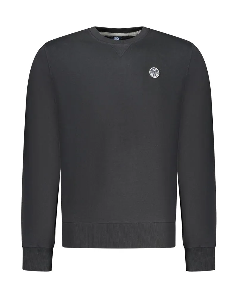 North Sails Schwarzer Baumwoll-Herren Sweatshirt Schwarz