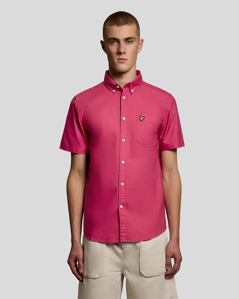 Lyle & Scott Kurzarm-Oxfordhemd Rosa