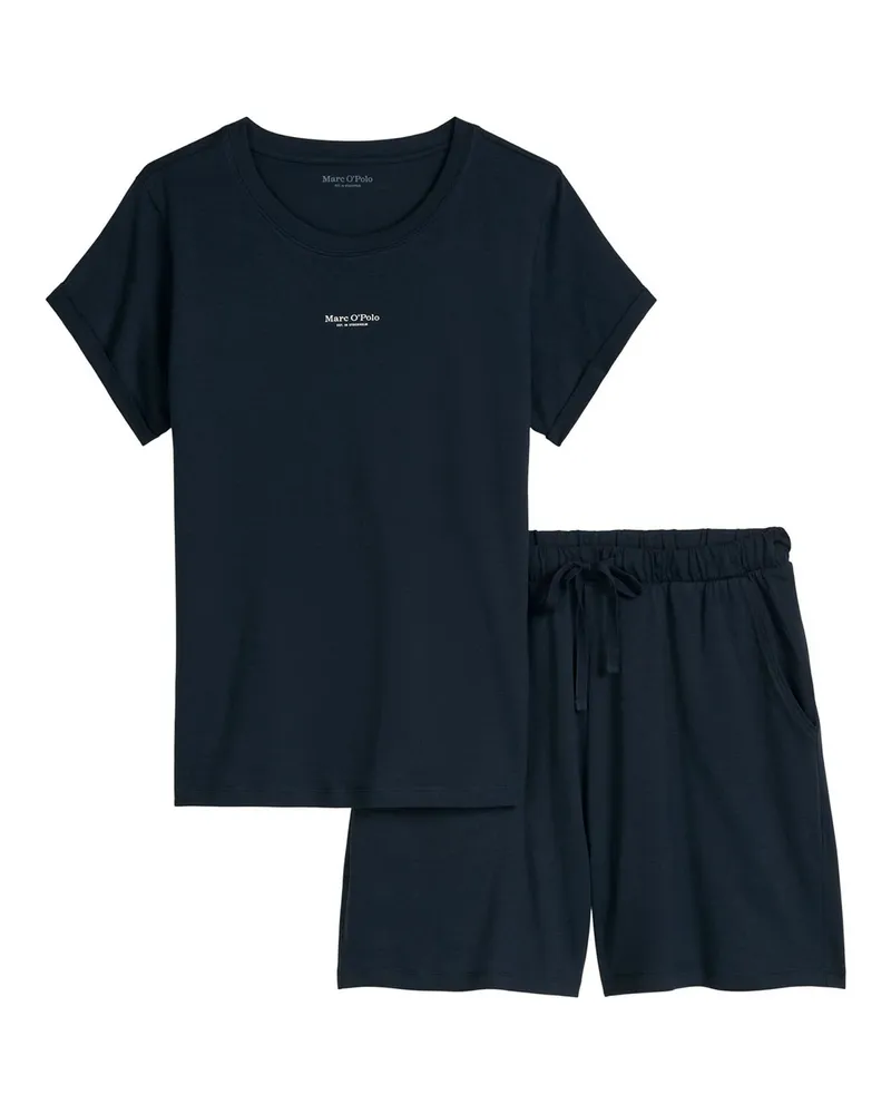 Marc O'Polo Marc O'Polo Damen Pyjama Mix N MatchSchlafanzug, Pyjama Set, Nachtwäsche Dunkelblau