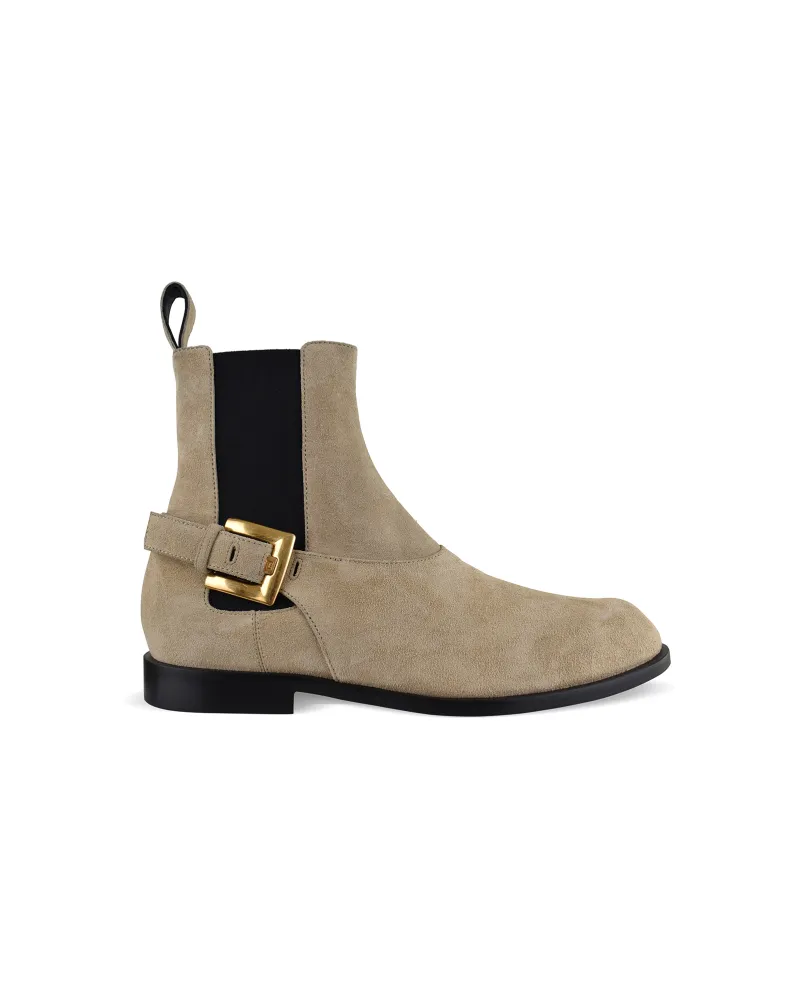 Balmain Balmain Anthem Chelsea-Stiefel Beige Nude