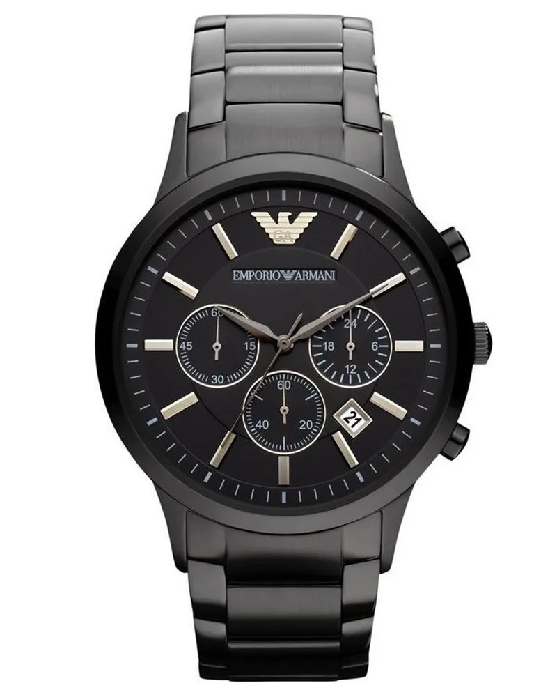 Emporio Armani Herrenuhr Quartz Rosegold Silber