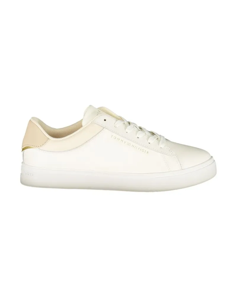 Tommy Hilfiger Leder-Sneaker Lässiger Komfort Elfenbein
