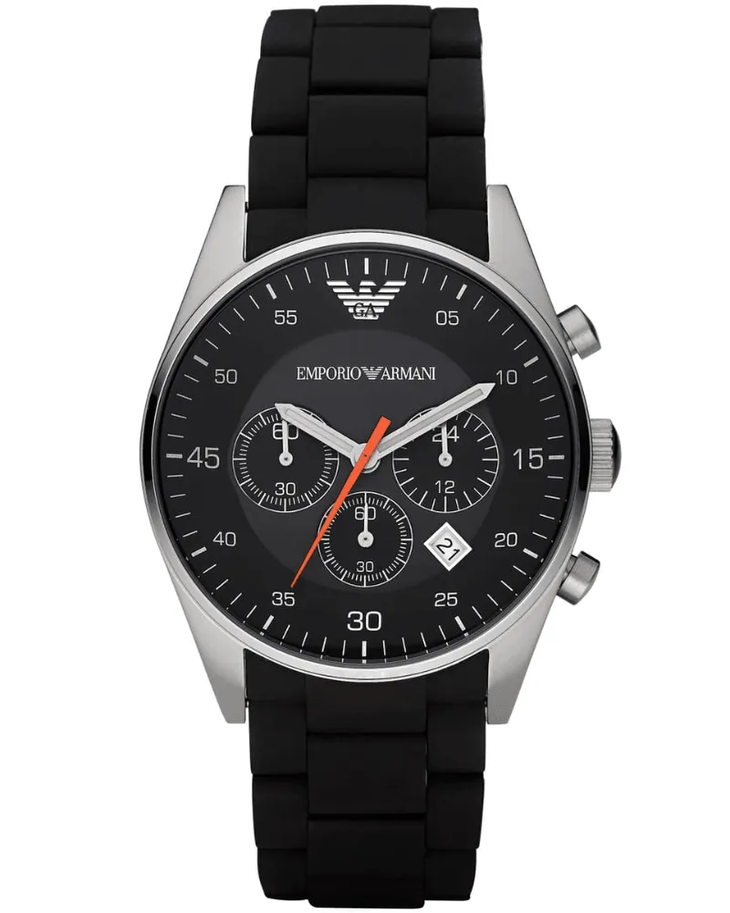 Emporio Armani AR5858 Sportivo Chronograph Herrenarmbanduhr 43 mm Schwarz