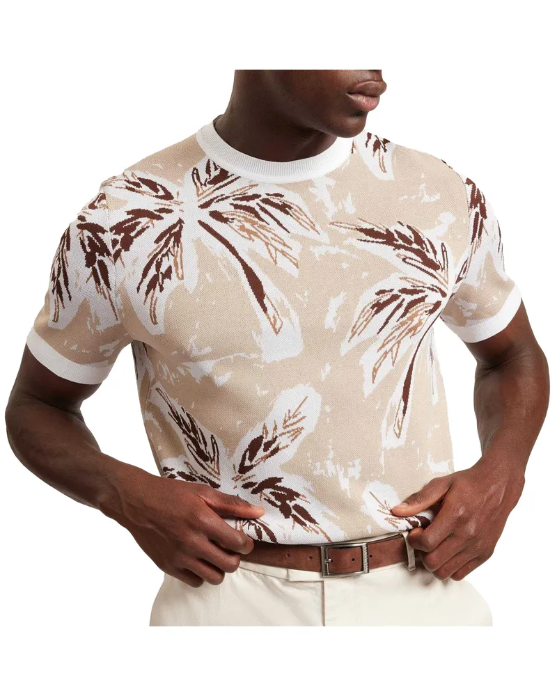 Ted Baker T-Shirt für Herren, Jerseyware, kurzärmlig (Braungrau Taupe