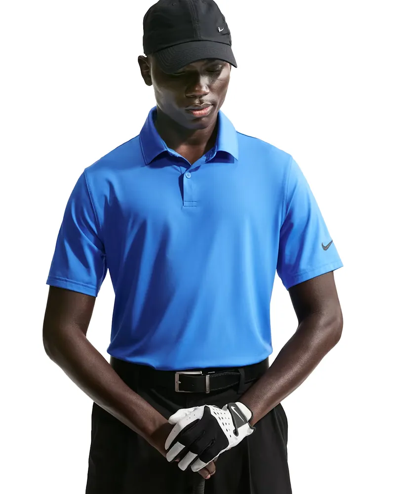 Nike Velocity" Poloshirt für Herren (Blau/Schwarz Schwarz