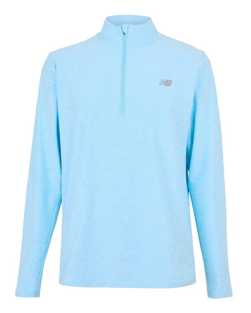 New Balance Oberteil für Herren, mit kurzem Reißverschluss (Himmelblau Blau