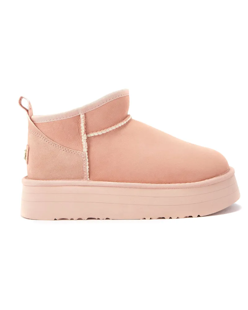 Australia Luxe Gemütliche, ultrakurze Plateau-Rosenstiefel Rosa