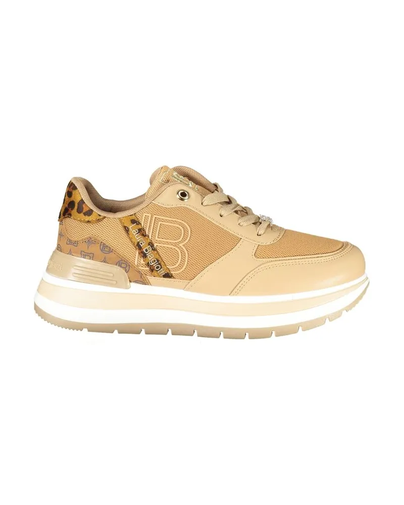 Laura Biagiotti Marrone Polyurethan Damen Sneaker Braun
