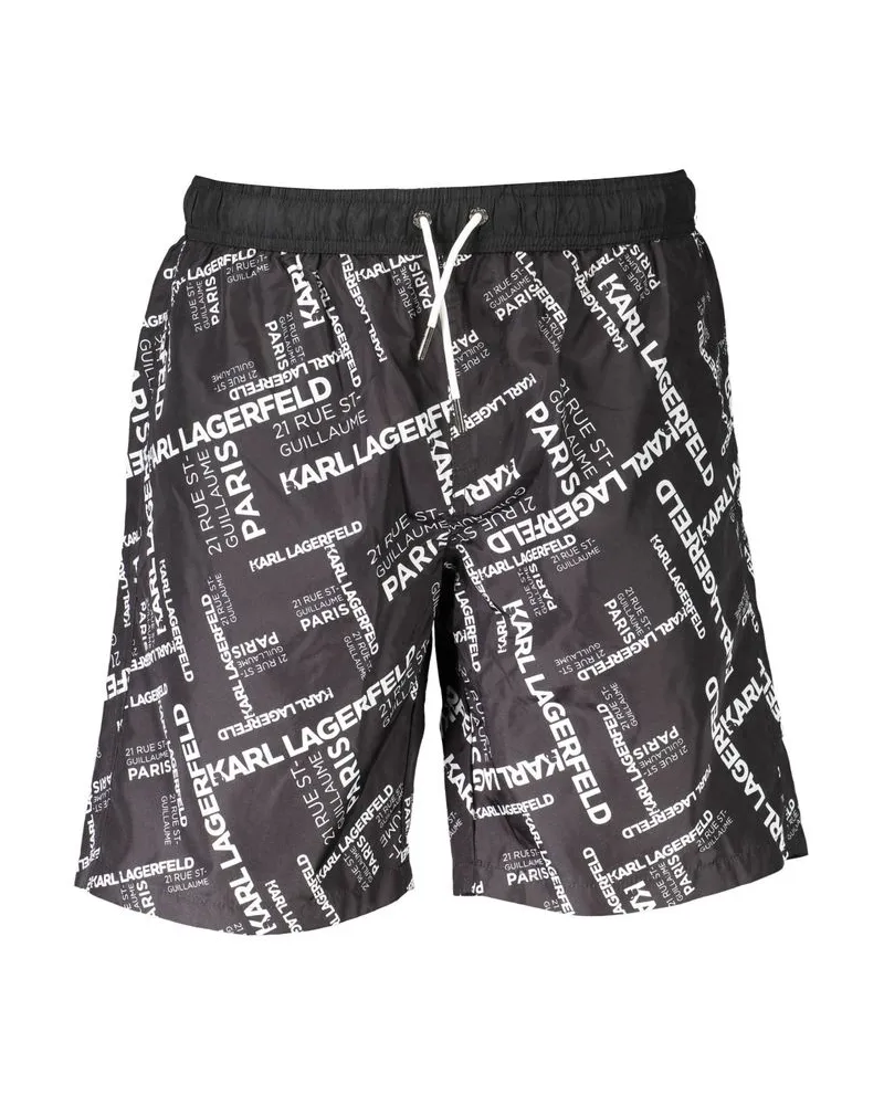 Karl Lagerfeld Nero Polyester Herren Badeshorts Schwarz