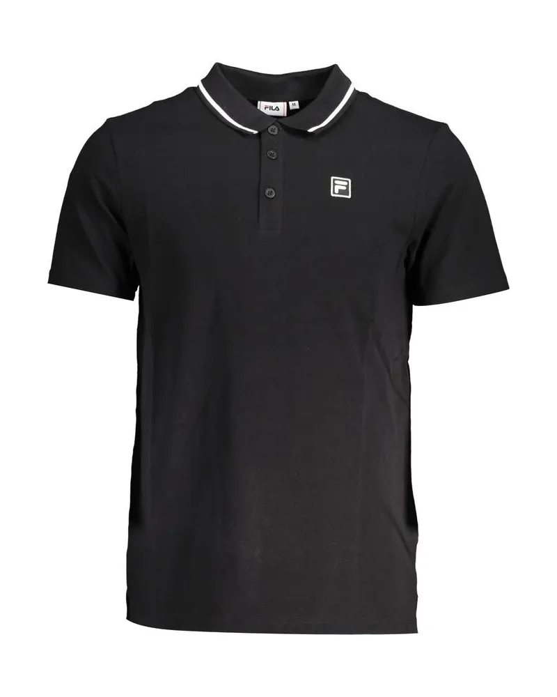 Fila Herren Poloshirt Klassische Passform Schwarz